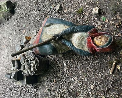 Country diary: Martha, a tribute to Buxton’s miners, has been knocked off her plinth. Why?