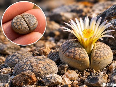 This ‘rock’ in Namibia is actually a plant that plays dead, fewer than 200 are left