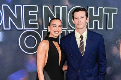 Dua Lipa and Callum Turner make their red carpet debut at film premiere