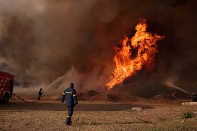 Deadly Greece wildfires rage for fifth day as thousands are evacuated