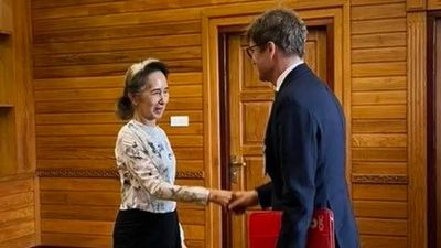 Former detained Myanmar leader Aung San Suu Kyi makes first public appearance since 2021, meets Red Cross officials
