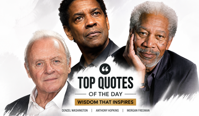Top Quote of the Day by Denzel Washington, Anthony Hopkins and Morgan Freeman: What separates lasting greatness from ordinary success? Timeless life lessons on resilience, wisdom, discipline, leadership, purpose, character, perseverance, emotional intelligence, and why their inspiring wisdom guides better daily decisions today