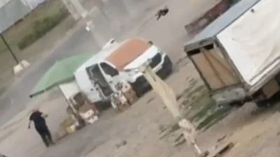 Shocking video shows Russian drone hunting civilian at Kherson market