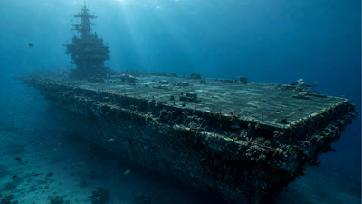 In 2006, Florida deliberately sank a 911-foot aircraft carrier, creating America's largest intentionally reefed warship