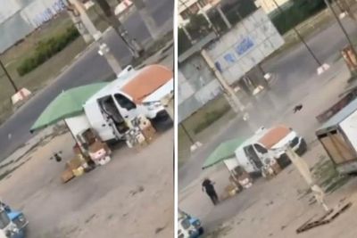 Video shows Russian drone hunting Ukrainian market vendor in alleged war crime