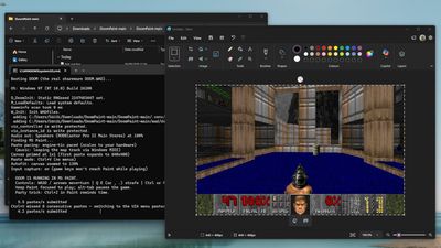 DOOM runs inside Paint on Windows, built by a Microsoft executive: "The spreadsheet-tier framerate is part of the charm."