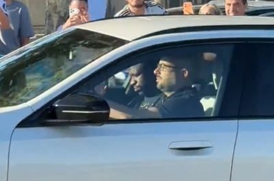 Pictured: Vinicius Jr arrives for Real Madrid contract talks as Arsenal 'confidence grows'