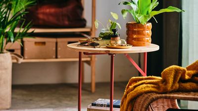 Wait, It Folds Down Flat? IKEA's Clever New KOMPISHÄNG Side Table Is a Dream for Small Spaces (and Frequent Movers)