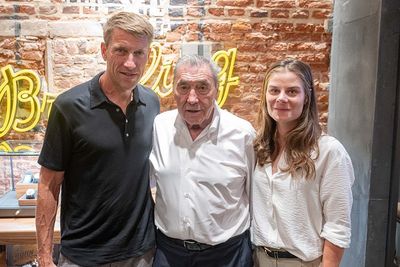 Eddy Merckx out riding a bike again as lengthy recovery from hip operation progresses
