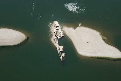 Video: Sunken Nazi ships revealed as Danube runs dry