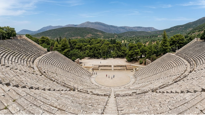 Built over 2,300 years ago, this ancient Greek theatre still stages live performances with extraordinary natural acoustics