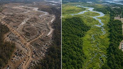 New York capped what was once one of the world’s largest garbage dumps; its 2,200 acres are becoming grasslands and wetlands that support rare nesting birds