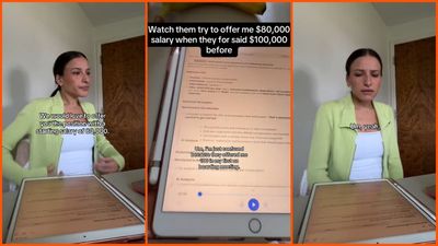 Woman’s promised six-figure salary suddenly drops by $20,000. Then the recruiter realizes she kept receipts: ‘There’s no way’