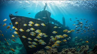 In 1997, Australia sank the 372-foot missile destroyer HMAS Swan; five years of monitoring recorded 92 fish species using the former warship as an artificial reef