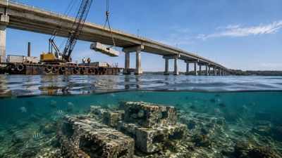 Why 20,000 tons of a demolished Virginia bridge became an artificial reef beneath Chesapeake Bay instead of ending up in a landfill