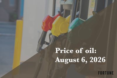 Current price of oil as of Aug. 6, 2026