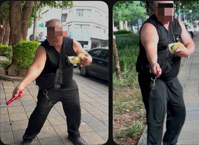 公園遛狗爆糾紛！中壢男拿點火器咆哮「狗太大不能帶」 女飼主嚇壞