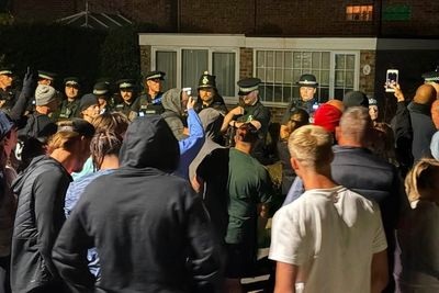 Police officer ‘seriously bitten’ during violent anti-immigration protests in Norfolk