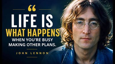 Quote of the day by John Lennon: "Life is what happens when you're..." — Life lessons from an inspiring quote on mindfulness, purpose, resilience, happiness, embracing change, and why living in the present may be the key to a more meaningful life by the legendary English singer-songwriter and Beatles icon