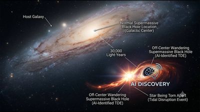 A hidden black hole stayed invisible until it destroyed a passing star, revealing a cosmic mystery