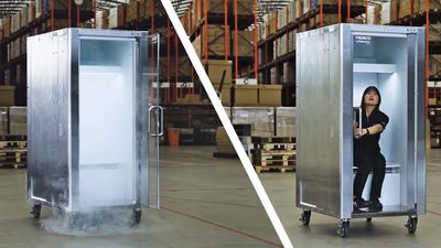 Heatwaves are getting so bad you can buy this portable 'human fridge' in Japan to save you from heatstroke —and it'll blast you with 41F air