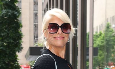 Think blue and black don't go? Hannah Waddingham's accessories prove why this is the autumn colour combo not to dismiss