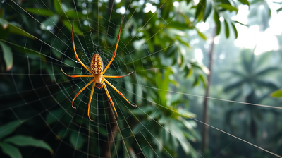 India's Giant Wood Spider Nephila Produces Golden Silk Being Studied for Surgical and Ballistic Uses