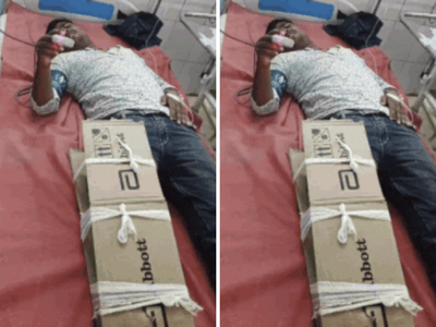 Cardboard used to tie accident victim’s fractured leg at Bihar hospital, viral video sparks outrage and probe ordered