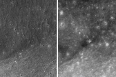 First images show impact of SpaceX rocket crashing into the Moon