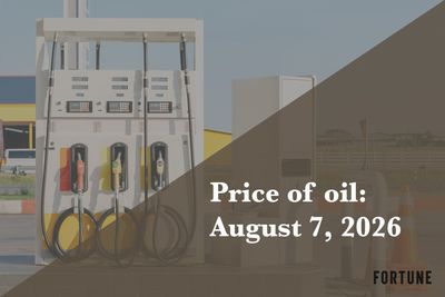 Current price of oil as of Aug. 7, 2026