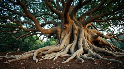 Inside the Guinness record-holding cashew tree that keeps rooting itself into new trunks