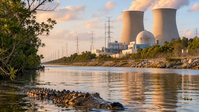 A Florida nuclear power plant was surrounded by 270 kilometres of canals. Decades later, American crocodiles turned them into a home