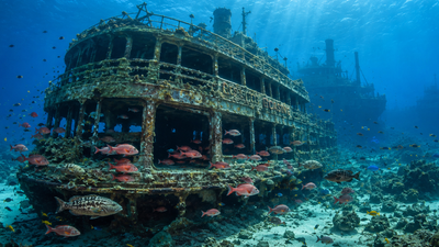 In 2026, Alabama sank a 408-foot riverboat casino, completing a three-ship artificial reef cluster 23 miles off Orange Beach