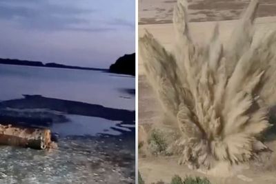 Gigantic WW2 bomb detonated in Slovakia after surfacing in Danube River