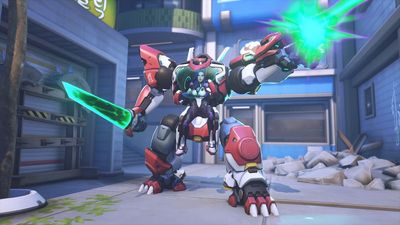 Overwatch’s new tank D.Mon plays like a combo of Reinhardt and D.Va, inspired by Gundam—and she can de-mech