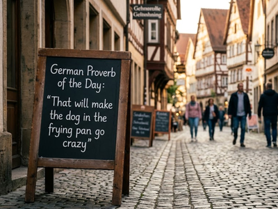 German Proverb of the Day: "That will make the dog in the frying pan go crazy." A life lesson on dealing with the unexpected