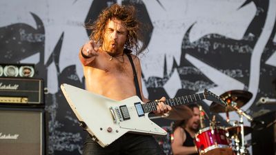 Why Airbourne’s Joel O’Keefe swears by his Gibson Explorer onstage but never plays it at home: “It should come with a warning label that says, ‘Might cause physical harm’”