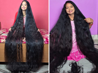Meet this Indian woman from Uttarakhand who holds a Guinness World Record for nearly 9 foot long hair; her secret is surprisingly simple
