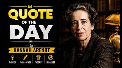 Quote of the day by Hannah Arendt: “Power corresponds to the human ability not just to act but to act in concert. Power is never the...” — Timeless life lessons from an inspirational quote by the renowned German-American political theorist on power, unity, leadership, collective strength, trust, and responsibility