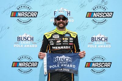 NASCAR Cup Iowa starting lineup: Ryan Blaney earns pole over Kyle Larson