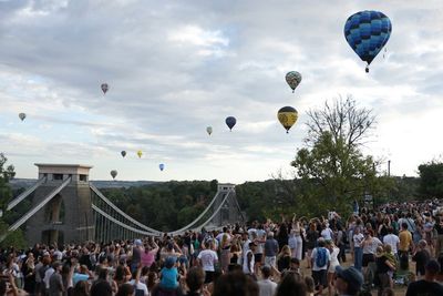 Scouts on Bristol camping trip drafted in to help land hot air balloon