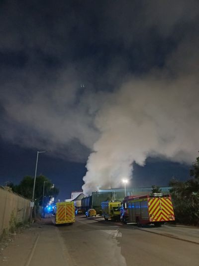 100 firefighters tackle large blaze in east London as residents urged to 'keep windows and doors closed'