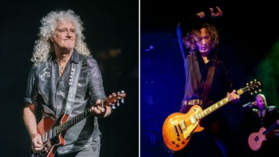 “I was like, ‘Oh my god, I’ve never done this before. If I move, he will fall over”: Dan Hawkins on the time he jammed “back to back” with Brian May onstage