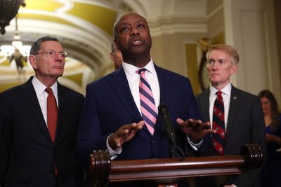 Trump ally Sen. Tim Scott pressed on Abdul El-Sayed adverts
