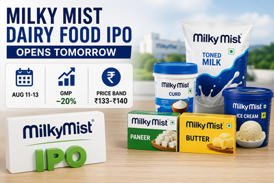 Milky Mist Dairy Food IPO set to open, GMP signals 20% listing gain. Check price band, lot size and key dates