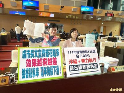 中市府舉債彌平預算短差上百億 綠議員批：盧秀燕賣地收益去哪？