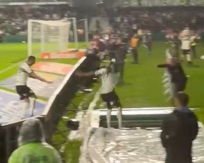 Brazilian footballer falls down hole celebrating goal that was then disallowed