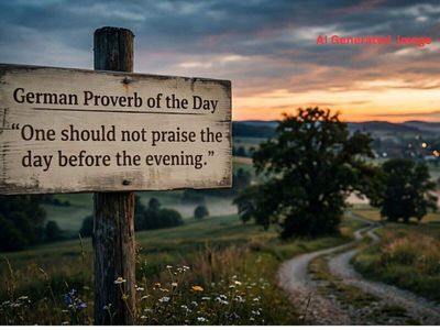 German Proverb of the Day: “One should not praise the day before...” A timeless lesson on patience and uncertainty