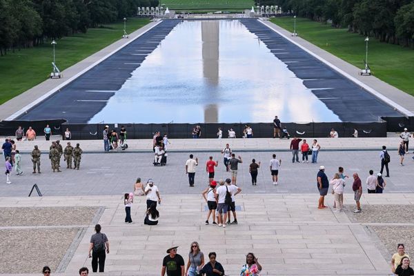 Trump admits reflecting pool makeover was rushed but renews vandalism claim