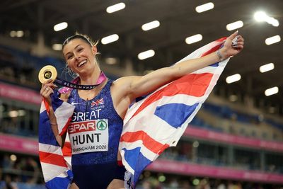 Britain’s Amy Hunt storms to 100m gold at European Championships